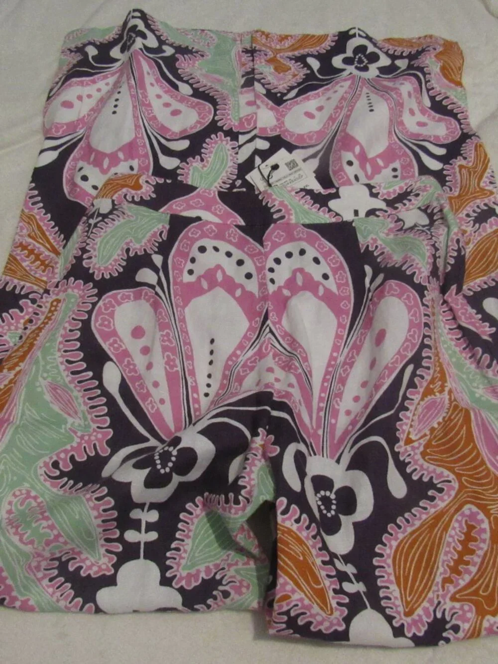 Zara Paisley Print Wide Leg Linen Blend Pants  Size XS  NWT